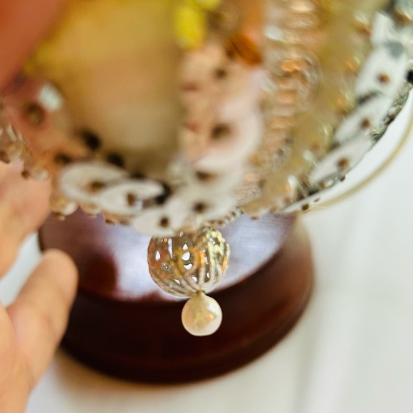 Vintage 1970 Handmade push pin ball ornaments set of 2 silver filagree p… - Picture 9 of 16